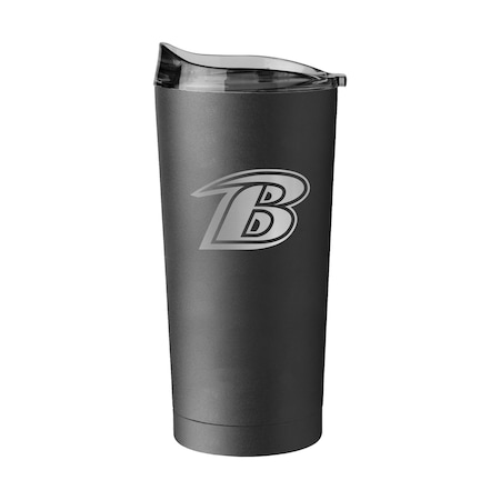 Logo Brands Baltimore Ravens 20oz Etch Black Powder Coat Tumbler 603-S20PT-BLK-9